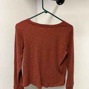 Women's Rust Long Sleeve Top